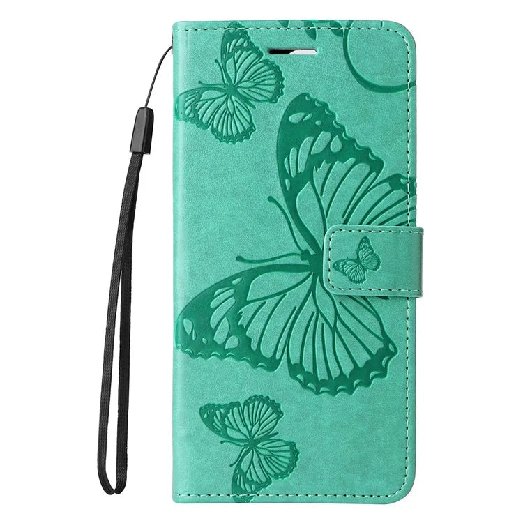 KT Imprinting Flower Series-2 For Oppo Reno12 5G (Global) Phone Case Butterfly Imprint Leather Wallet Cover