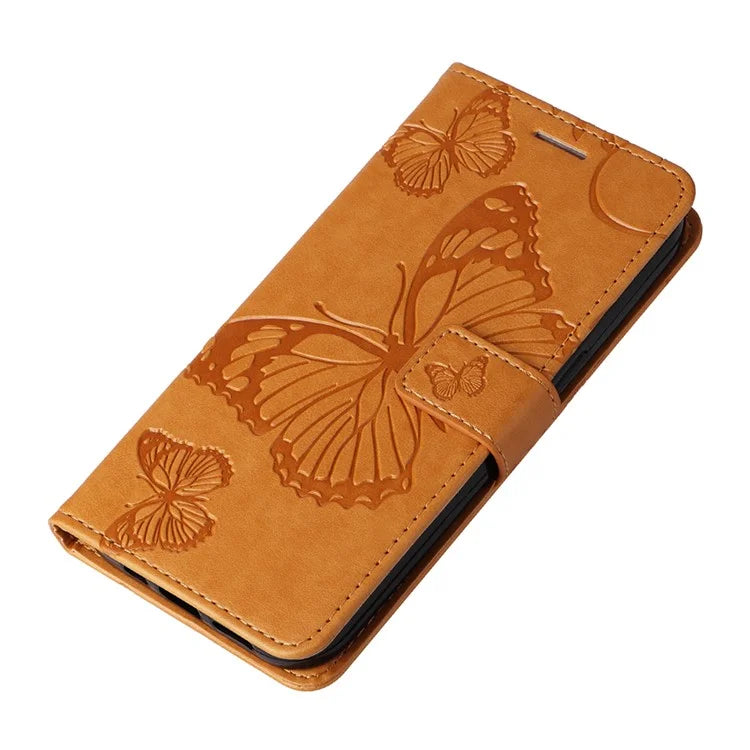 KT Imprinting Flower Series-2 For Oppo Reno12 5G (Global) Phone Case Butterfly Imprint Leather Wallet Cover