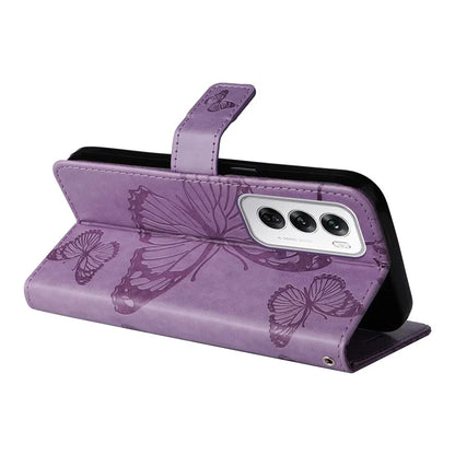 KT Imprinting Flower Series-2 For Oppo Reno12 5G (Global) Phone Case Butterfly Imprint Leather Wallet Cover