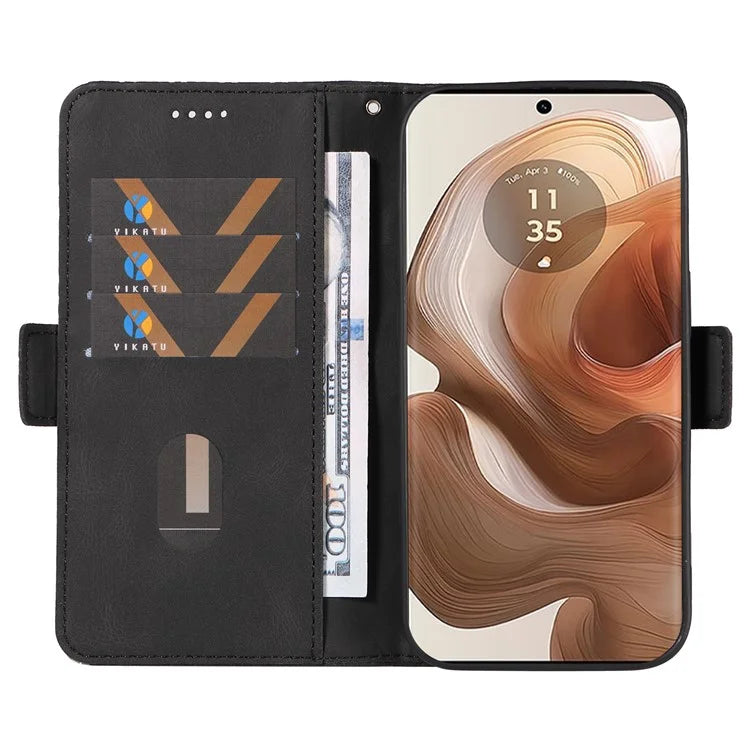 For Motorola Moto X50 Ultra 5G / Edge 50 Ultra 5G Wallet Stand Case Leather Phone Cover Rhombus Imprint