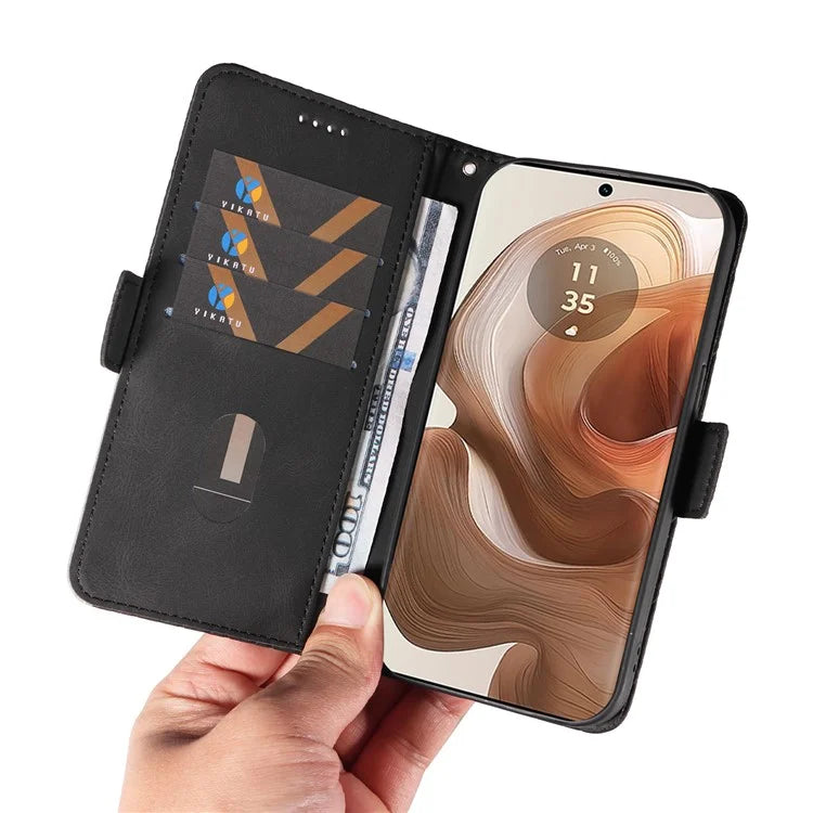 For Motorola Moto X50 Ultra 5G / Edge 50 Ultra 5G Wallet Stand Case Leather Phone Cover Rhombus Imprint