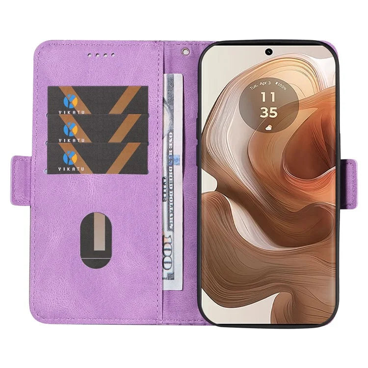 For Motorola Moto X50 Ultra 5G / Edge 50 Ultra 5G Wallet Stand Case Leather Phone Cover Rhombus Imprint