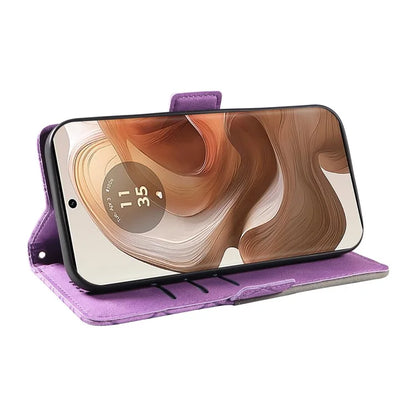 For Motorola Moto X50 Ultra 5G / Edge 50 Ultra 5G Wallet Stand Case Leather Phone Cover Rhombus Imprint