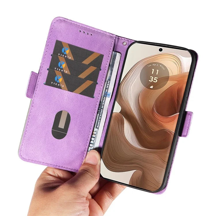 For Motorola Moto X50 Ultra 5G / Edge 50 Ultra 5G Wallet Stand Case Leather Phone Cover Rhombus Imprint