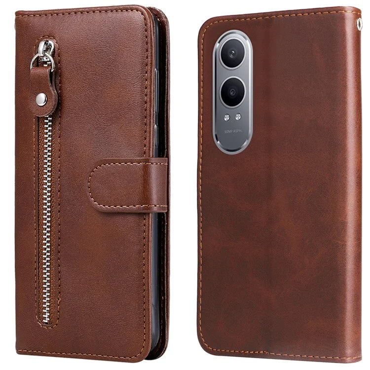 For OnePlus Nord CE4 Lite 5G / Oppo K12x 5G (China) (China) Case Zipper Pocket PU Leather Phone Cover