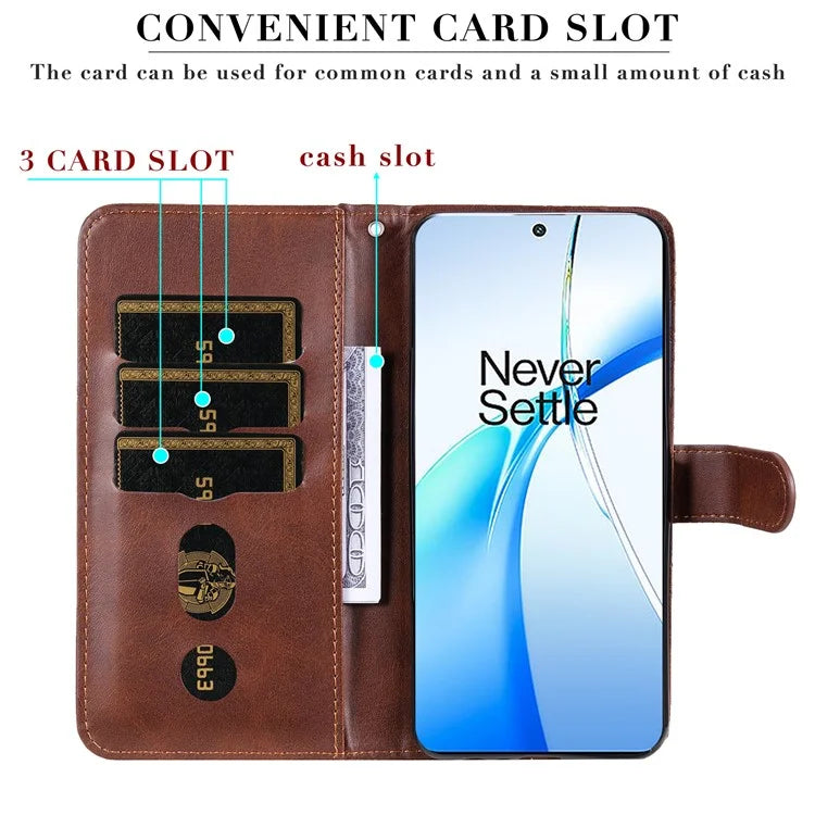 For OnePlus Nord CE4 Lite 5G / Oppo K12x 5G (China) (China) Case Zipper Pocket PU Leather Phone Cover