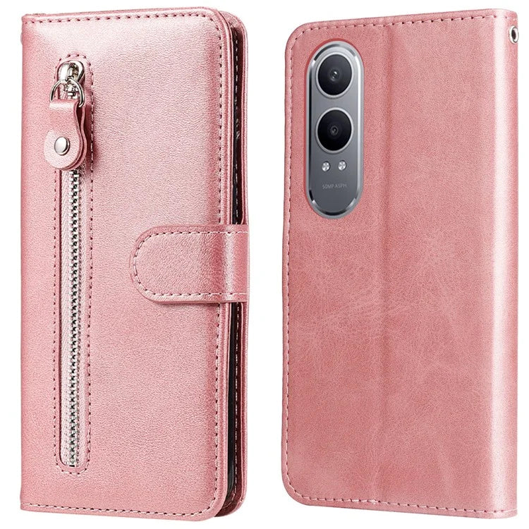 For OnePlus Nord CE4 Lite 5G / Oppo K12x 5G (China) (China) Case Zipper Pocket PU Leather Phone Cover
