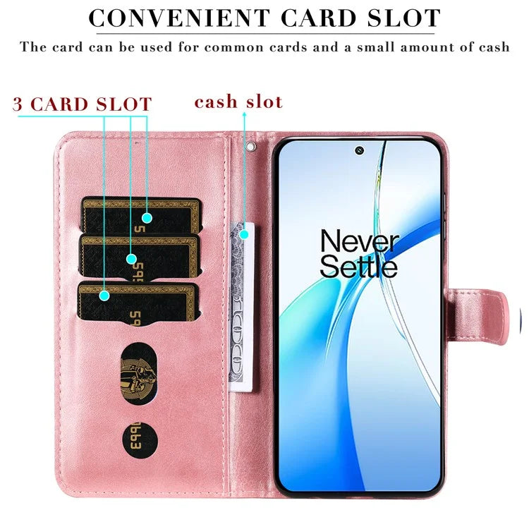 For OnePlus Nord CE4 Lite 5G / Oppo K12x 5G (China) (China) Case Zipper Pocket PU Leather Phone Cover