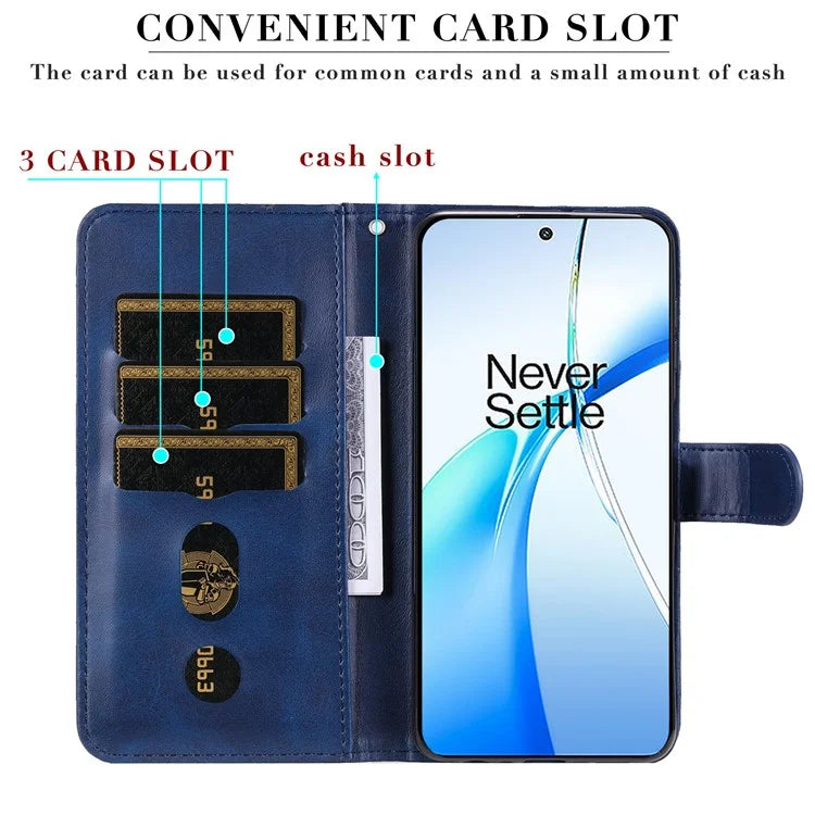 For OnePlus Nord CE4 Lite 5G / Oppo K12x 5G (China) (China) Case Zipper Pocket PU Leather Phone Cover
