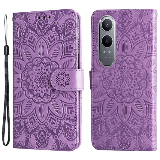 For OnePlus Nord CE4 Lite 5G / Oppo K12x 5G (China) Case Sunflower Pattern Leather Phone Cover