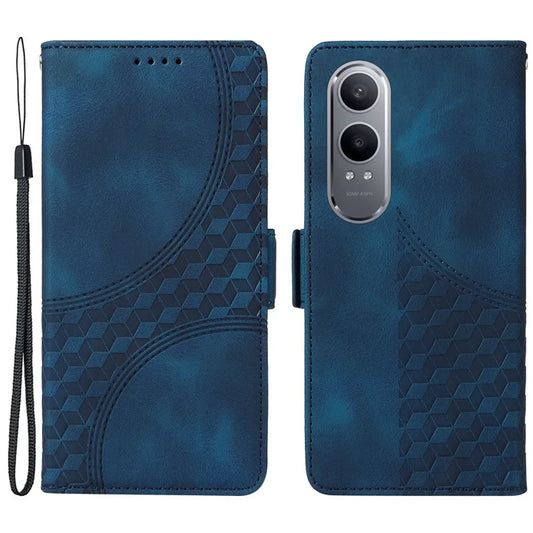 For OnePlus Nord CE4 Lite 5G / Oppo K12x 5G (China) Leather Case Rhombus Starry Phone Cover