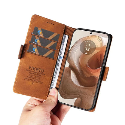 YIKATU YK-005 For Motorola Edge 50 Ultra 5G / Moto X50 Ultra 5G Leather Case Skin-Touch Phone Cover