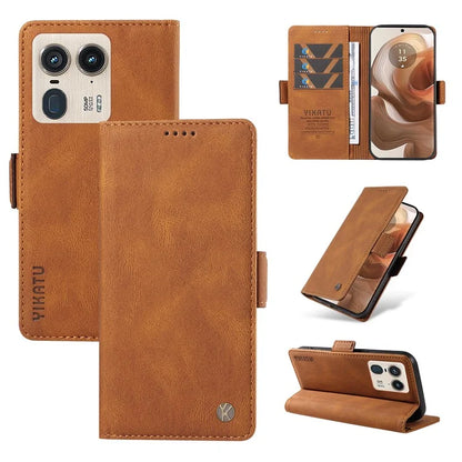 YIKATU YK-005 For Motorola Edge 50 Ultra 5G / Moto X50 Ultra 5G Leather Case Skin-Touch Phone Cover