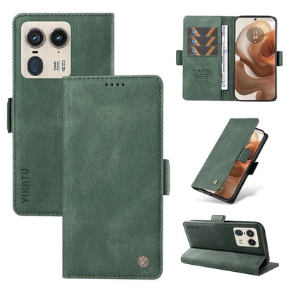 YIKATU YK-005 For Motorola Edge 50 Ultra 5G / Moto X50 Ultra 5G Leather Case Skin-Touch Phone Cover