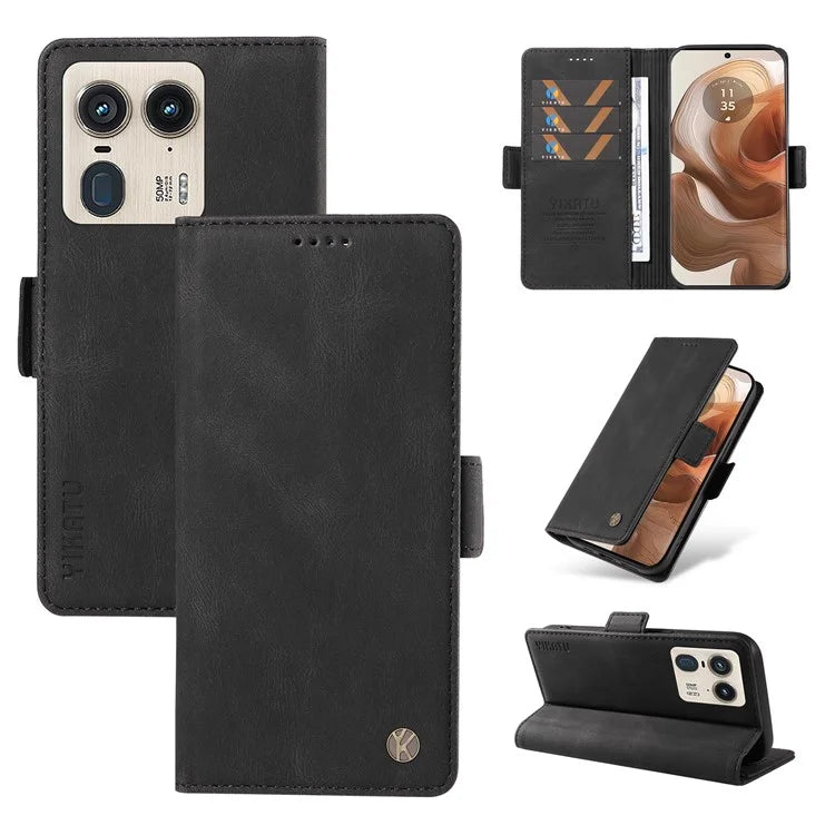 YIKATU YK-005 For Motorola Edge 50 Ultra 5G / Moto X50 Ultra 5G Leather Case Skin-Touch Phone Cover