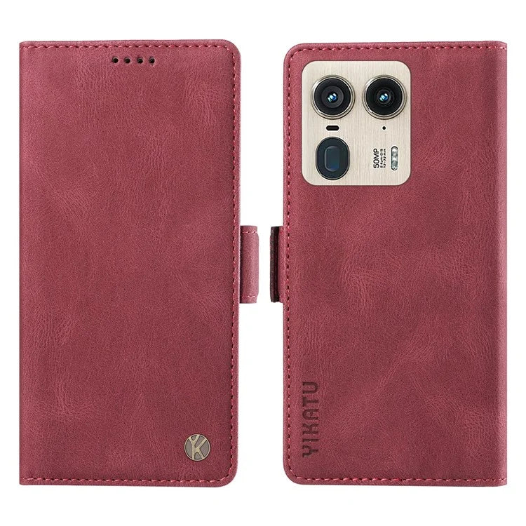 YIKATU YK-005 For Motorola Edge 50 Ultra 5G / Moto X50 Ultra 5G Leather Case Skin-Touch Phone Cover