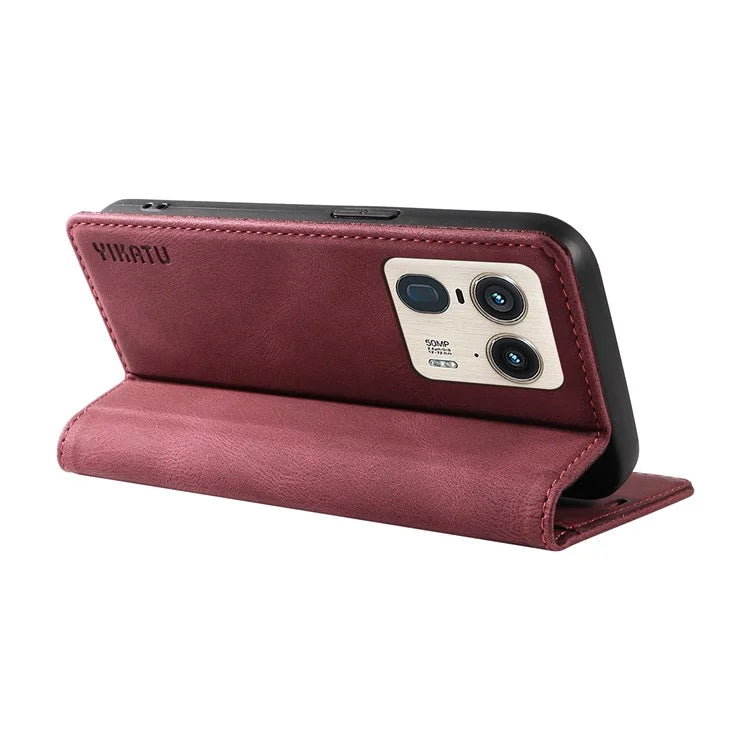YIKATU YK-004 For Motorola Moto X50 Ultra 5G / Edge 50 Ultra 5G Case Leather Phone Wallet Cover Skin-Touch