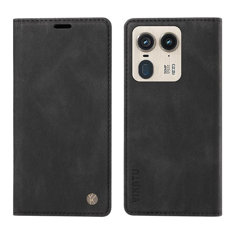 YIKATU YK-004 For Motorola Moto X50 Ultra 5G / Edge 50 Ultra 5G Case Leather Phone Wallet Cover Skin-Touch