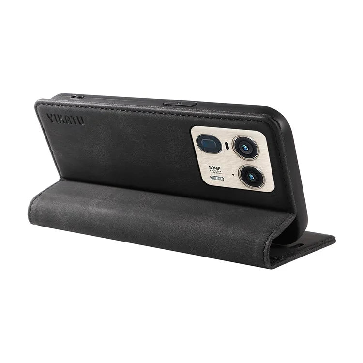 YIKATU YK-004 For Motorola Moto X50 Ultra 5G / Edge 50 Ultra 5G Case Leather Phone Wallet Cover Skin-Touch