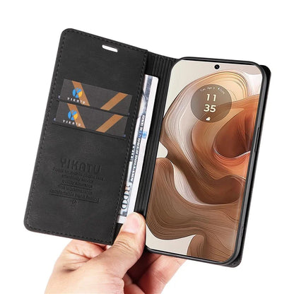 YIKATU YK-004 For Motorola Moto X50 Ultra 5G / Edge 50 Ultra 5G Case Leather Phone Wallet Cover Skin-Touch