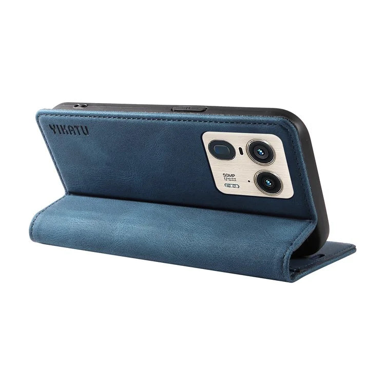 YIKATU YK-004 For Motorola Moto X50 Ultra 5G / Edge 50 Ultra 5G Case Leather Phone Wallet Cover Skin-Touch