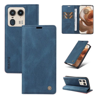 YIKATU YK-004 For Motorola Moto X50 Ultra 5G / Edge 50 Ultra 5G Case Leather Phone Wallet Cover Skin-Touch