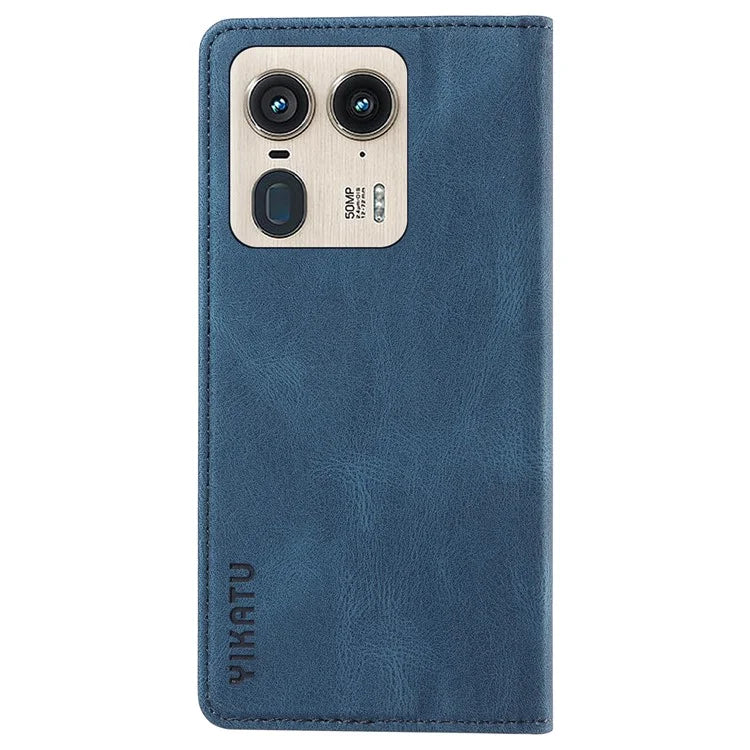 YIKATU YK-004 For Motorola Moto X50 Ultra 5G / Edge 50 Ultra 5G Case Leather Phone Wallet Cover Skin-Touch