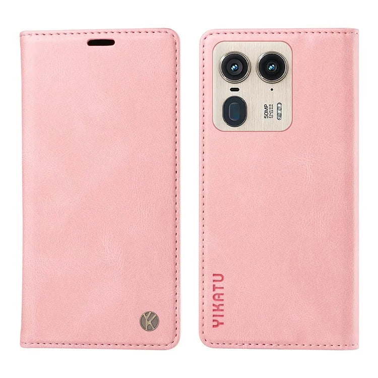 YIKATU YK-004 For Motorola Moto X50 Ultra 5G / Edge 50 Ultra 5G Case Leather Phone Wallet Cover Skin-Touch