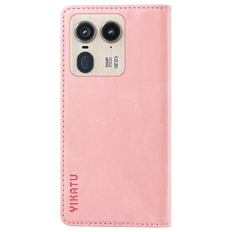 YIKATU YK-004 For Motorola Moto X50 Ultra 5G / Edge 50 Ultra 5G Case Leather Phone Wallet Cover Skin-Touch