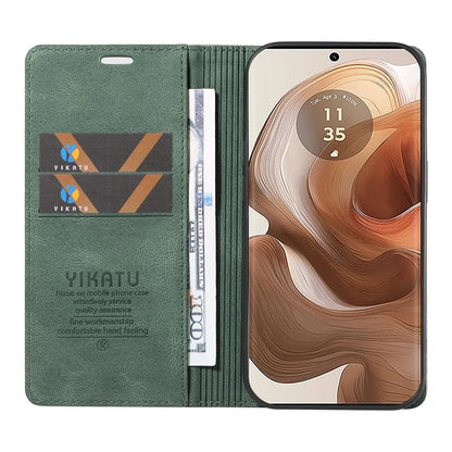 YIKATU YK-004 For Motorola Moto X50 Ultra 5G / Edge 50 Ultra 5G Case Leather Phone Wallet Cover Skin-Touch