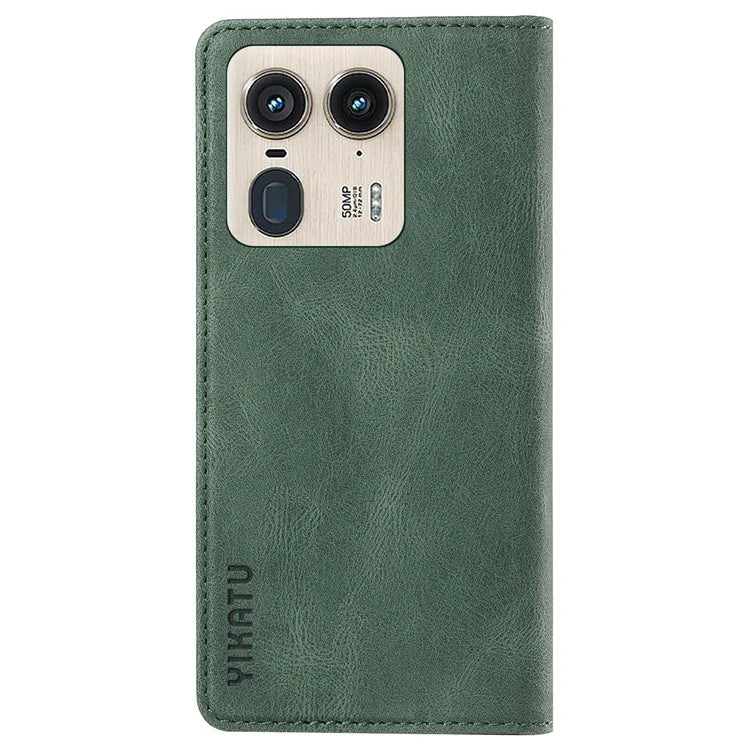 YIKATU YK-004 For Motorola Moto X50 Ultra 5G / Edge 50 Ultra 5G Case Leather Phone Wallet Cover Skin-Touch