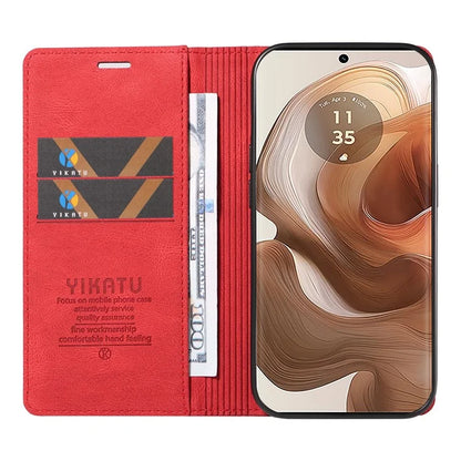 YIKATU YK-004 For Motorola Moto X50 Ultra 5G / Edge 50 Ultra 5G Case Leather Phone Wallet Cover Skin-Touch