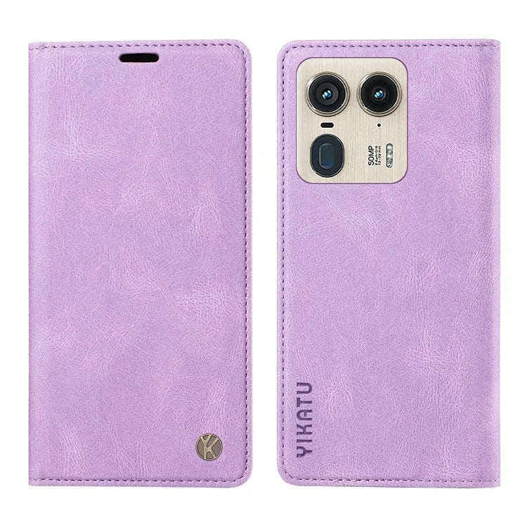 YIKATU YK-004 For Motorola Moto X50 Ultra 5G / Edge 50 Ultra 5G Case Leather Phone Wallet Cover Skin-Touch