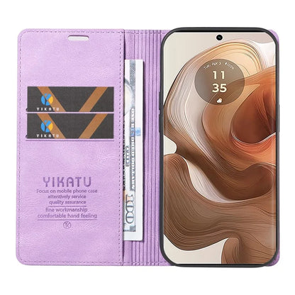 YIKATU YK-004 For Motorola Moto X50 Ultra 5G / Edge 50 Ultra 5G Case Leather Phone Wallet Cover Skin-Touch