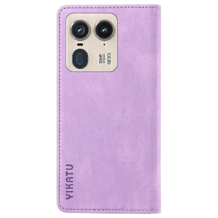 YIKATU YK-004 For Motorola Moto X50 Ultra 5G / Edge 50 Ultra 5G Case Leather Phone Wallet Cover Skin-Touch
