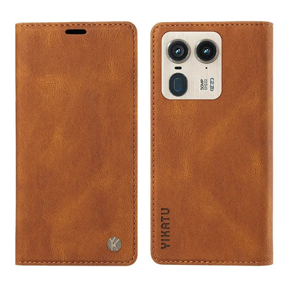 YIKATU YK-004 For Motorola Moto X50 Ultra 5G / Edge 50 Ultra 5G Case Leather Phone Wallet Cover Skin-Touch