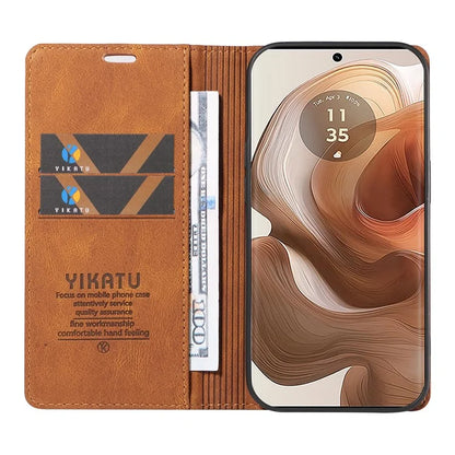 YIKATU YK-004 For Motorola Moto X50 Ultra 5G / Edge 50 Ultra 5G Case Leather Phone Wallet Cover Skin-Touch