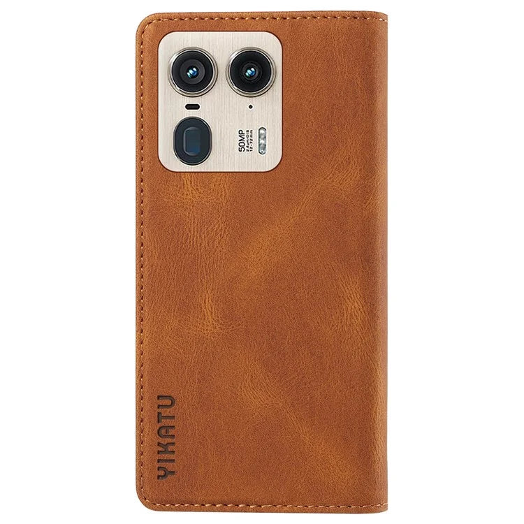 YIKATU YK-004 For Motorola Moto X50 Ultra 5G / Edge 50 Ultra 5G Case Leather Phone Wallet Cover Skin-Touch