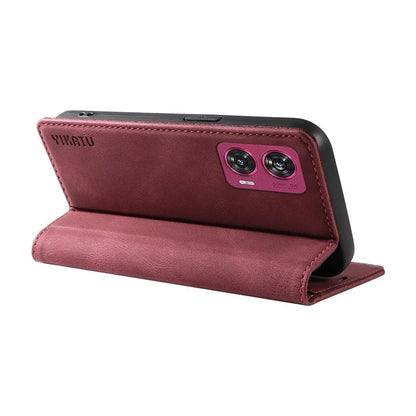 YIKATU YK-004 For Motorola Edge 50 Fusion 5G Leather Case Wallet Phone Cover Skin-Touch