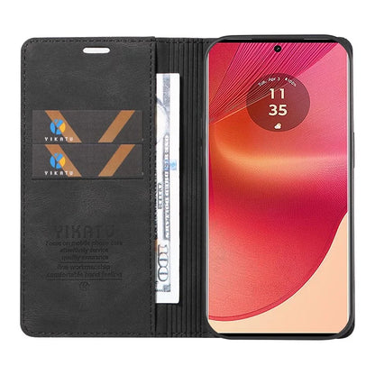 YIKATU YK-004 For Motorola Edge 50 Fusion 5G Leather Case Wallet Phone Cover Skin-Touch