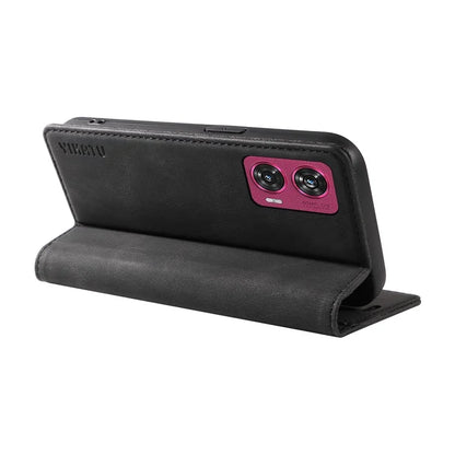 YIKATU YK-004 For Motorola Edge 50 Fusion 5G Leather Case Wallet Phone Cover Skin-Touch