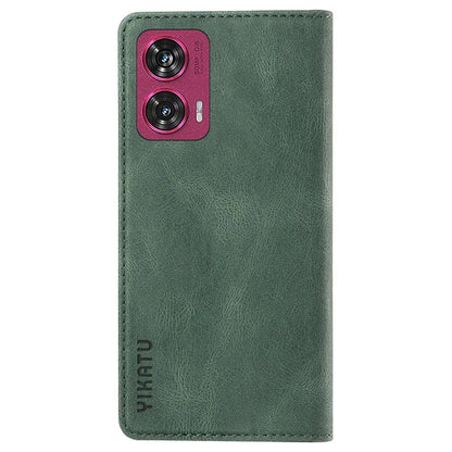YIKATU YK-004 For Motorola Edge 50 Fusion 5G Leather Case Wallet Phone Cover Skin-Touch
