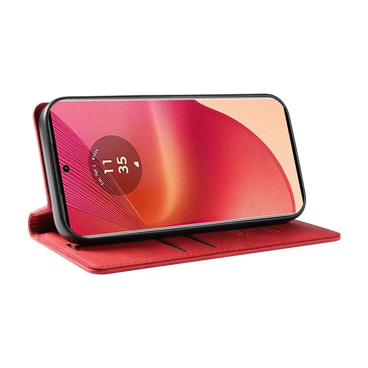 YIKATU YK-004 For Motorola Edge 50 Fusion 5G Leather Case Wallet Phone Cover Skin-Touch