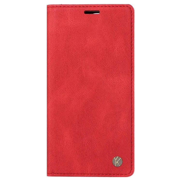 YIKATU YK-004 For Motorola Edge 50 Fusion 5G Leather Case Wallet Phone Cover Skin-Touch