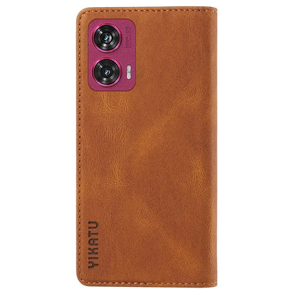 YIKATU YK-004 For Motorola Edge 50 Fusion 5G Leather Case Wallet Phone Cover Skin-Touch