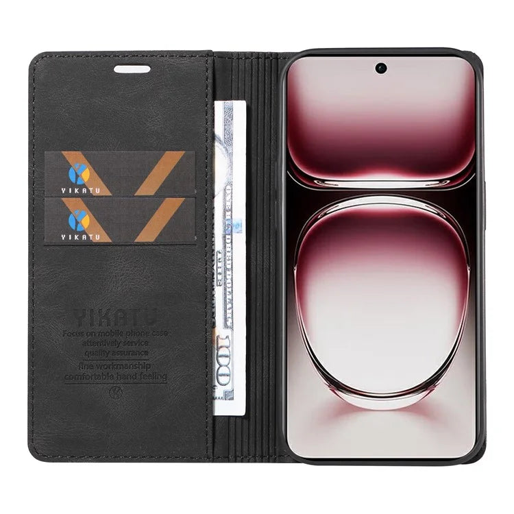 YIKATU YK-004 For Oppo Reno12 Pro 5G (Global) / (China) Wallet Phone Case Skin-Touch Leather Cover