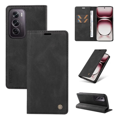 YIKATU YK-004 For Oppo Reno12 Pro 5G (Global) / (China) Wallet Phone Case Skin-Touch Leather Cover
