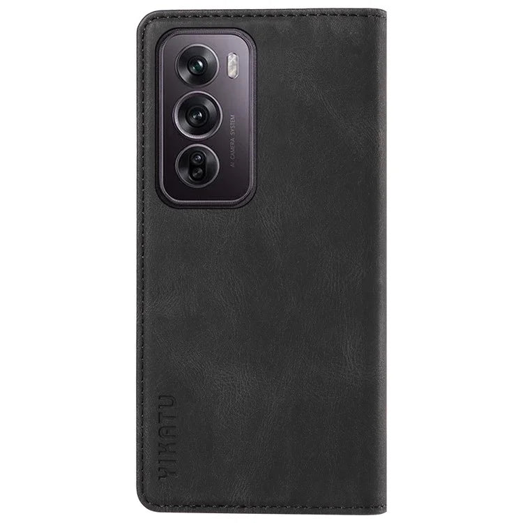 YIKATU YK-004 For Oppo Reno12 Pro 5G (Global) / (China) Wallet Phone Case Skin-Touch Leather Cover