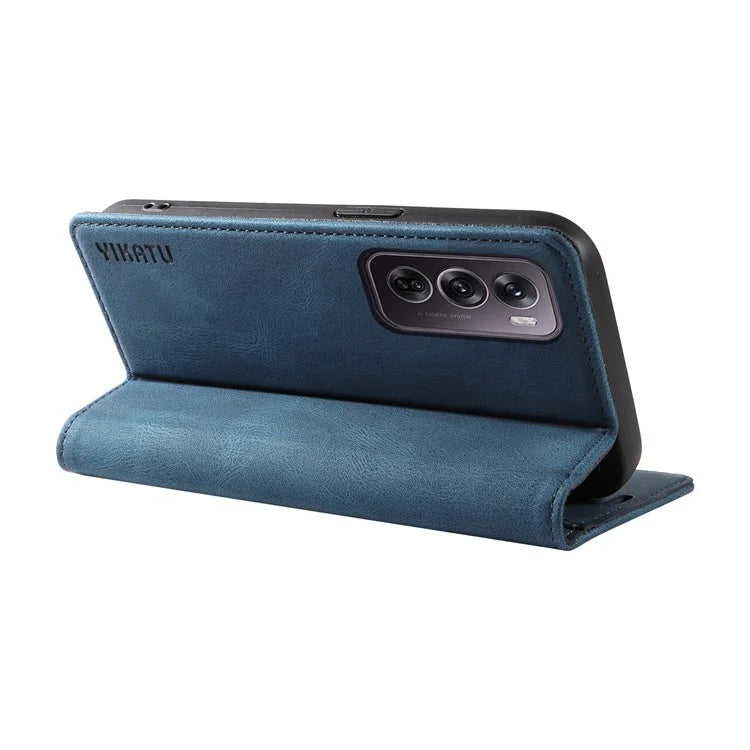 YIKATU YK-004 For Oppo Reno12 Pro 5G (Global) / (China) Wallet Phone Case Skin-Touch Leather Cover