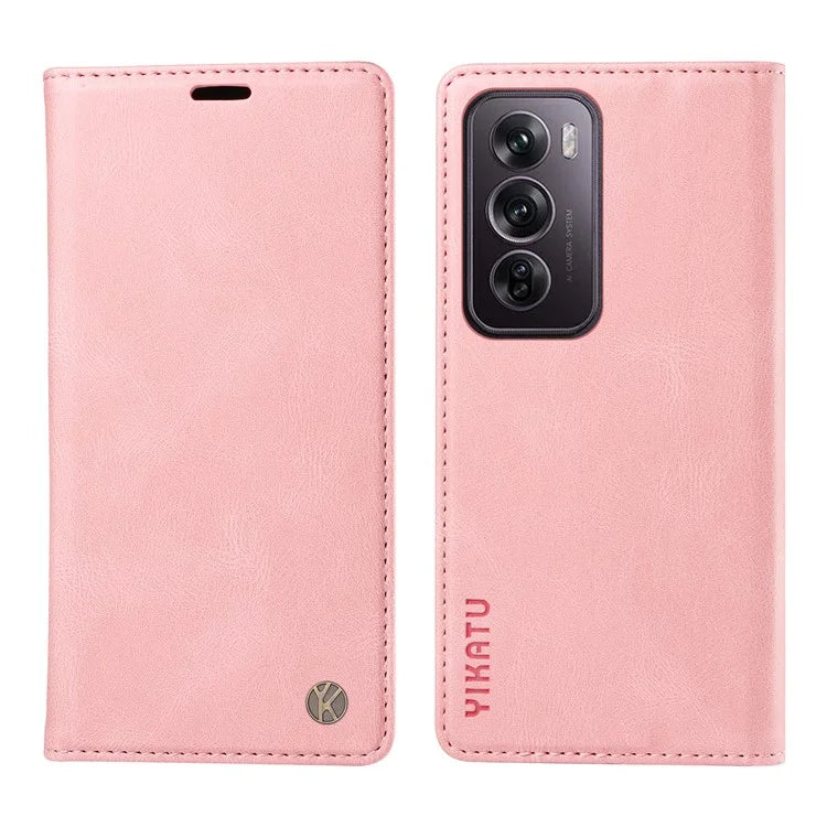 YIKATU YK-004 For Oppo Reno12 Pro 5G (Global) / (China) Wallet Phone Case Skin-Touch Leather Cover